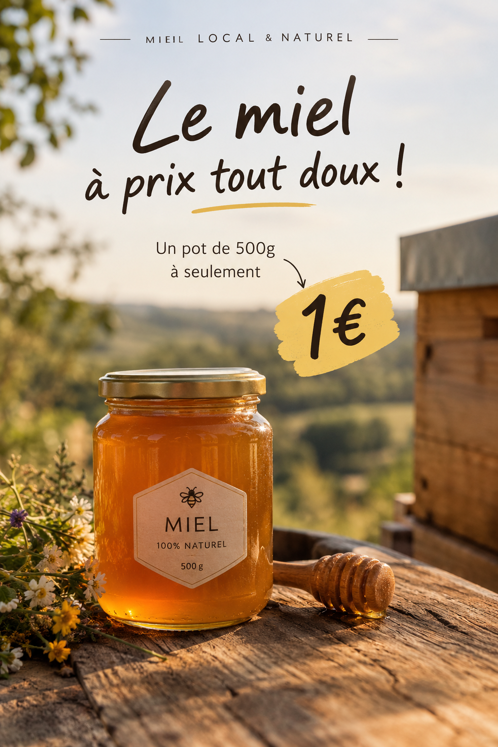 Pot de miel doré